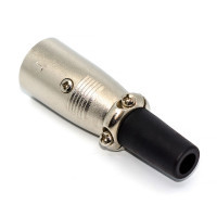 Штекер микрофонный XLR 3pin, монтаж на кабель - фото 3 - id-p1530397574