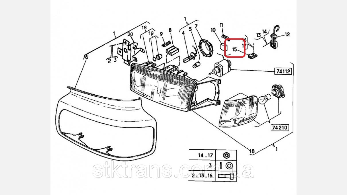 Фіксатор фари Renault Premium — 723879