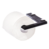 Держатель для туалетной бумаги Akvatika из искусственного камня белый, бумагодержатель белого цвета Черный