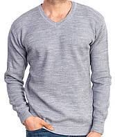 Чоловічий светр в'язаний молодіжний світло-сірий колір.