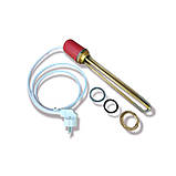 Тен для пластмасової бочки з терморегулятором в комплекті провід та гайка, фото 2