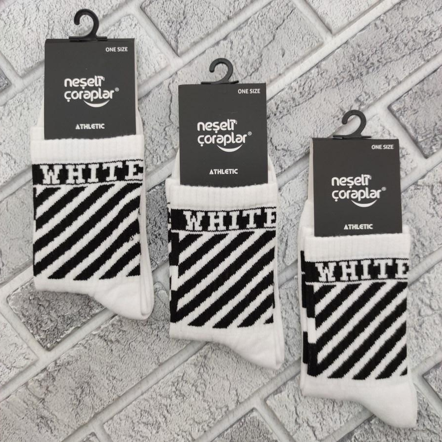 Шкарпетки високі весна/осінь Neseli Coraplar Athletic 2215 WHITE OFF Туреччина one size білі (37-43р) 20036119, фото 1