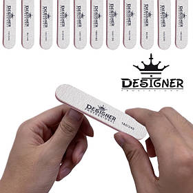 Пилочка Designer / Дизайнер, міні овальна (сіра) для нігтів, 1 шт.