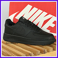 Кроссовки женские и мужские Nike Air Force 1 black / кеды Найк аир Форс 1 черные