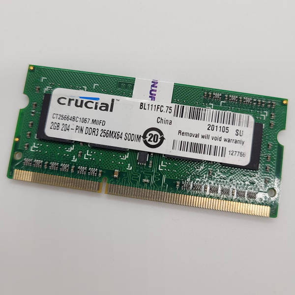 Crucial SODIMM DDR3 2Gb 1066MHz 8500S 1R8 CL7 CT25664BC1067.M8FD