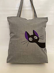 Шопер сумка-екосумка тканинна з принтом кота
