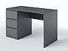 Комп'ютерний стіл, 3 висувні ящики, фасад без ручок Ш1200*В755*Г600 антрацит, фото 2