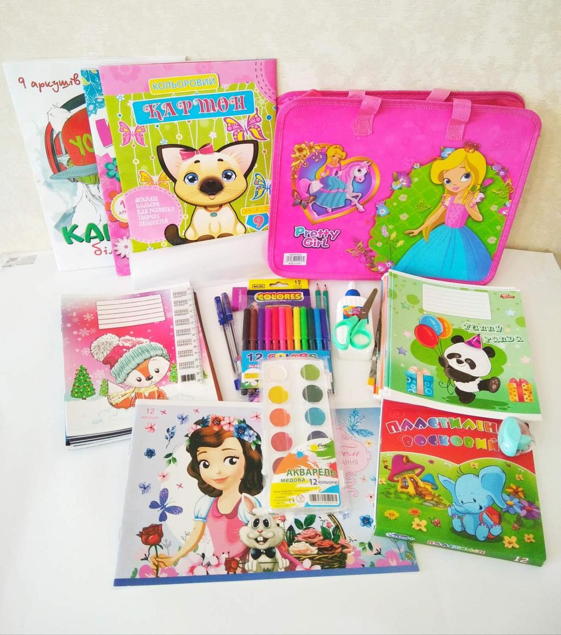 Набір школяра універсальний | Шкільний набір канцтоварів Стандарт, 19 предметів, фото 1