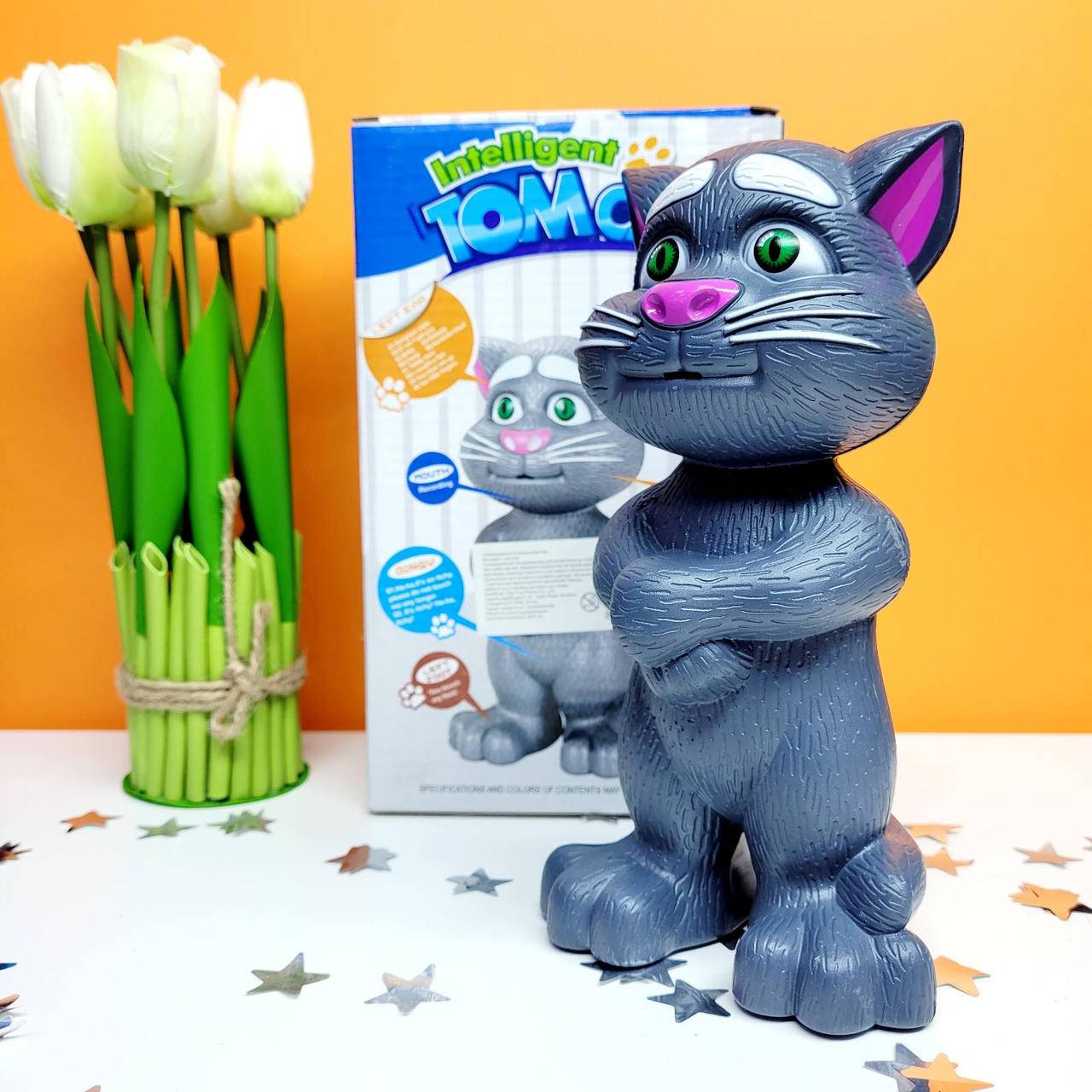 

Интерактивная игрушка повторюшка Кот Том Talking Tom cat (серый)