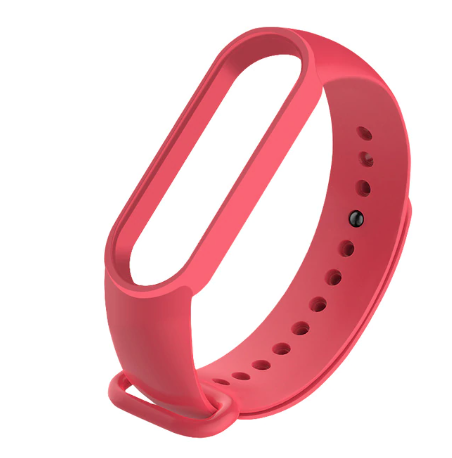 

Силиконовый красный ремешок на фитнес трекер Xiaomi mi band 5 браслет аксессуар замена