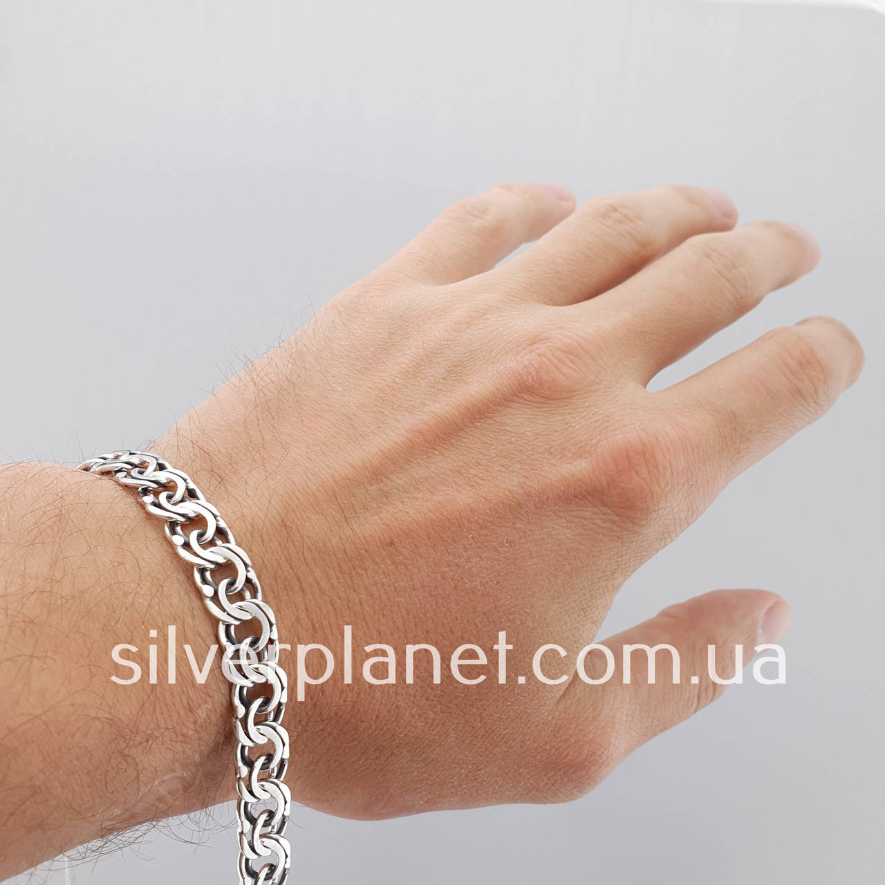 

Серебряный браслет мужской массивный. Бисмарк браслет серебро
