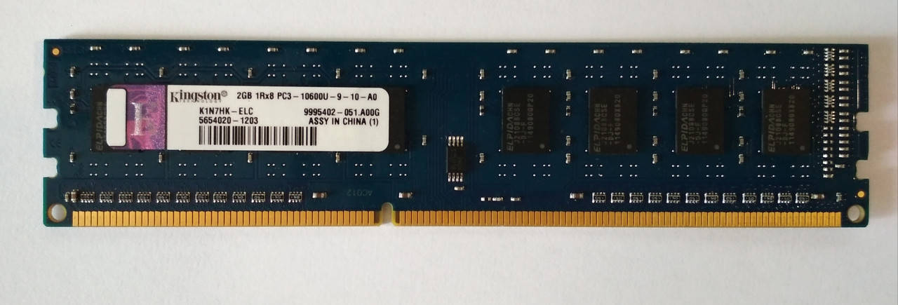 

2GB DDR3 1333MHz Kingston PC3 10600U 1Rx8 RAM Оперативная память