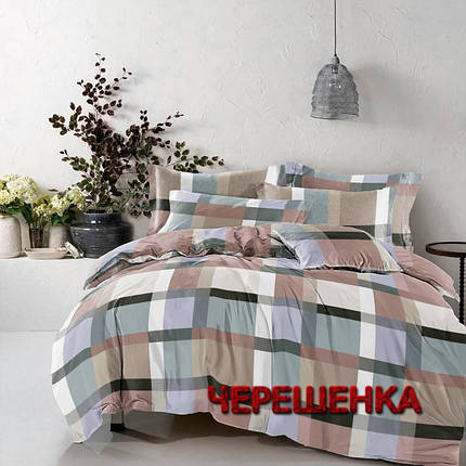 Тканина для постільної білизни Бязь "Gold" Lux GL3688beige (50м) бежева клітинка, фото 1