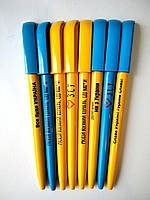 Ручка шариковая 0,5 мм, синяя | ручка з логотипом "ЗСУ" желто-голубая | ручка патріотична |ручка українська |
