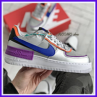 Кроссовки женские Nike Air Force Shadow white / кеды Найк аир Форс Шадов белые