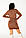 Облегающее платье футляр из трикотажного полотна с объемной вязкой сердечки Enzoria - св-коричн цвет, L (есть, фото 2