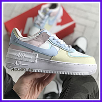 Кроссовки женские Nike Air Force Shadow white / кеды Найк аир Форс Шадов белые