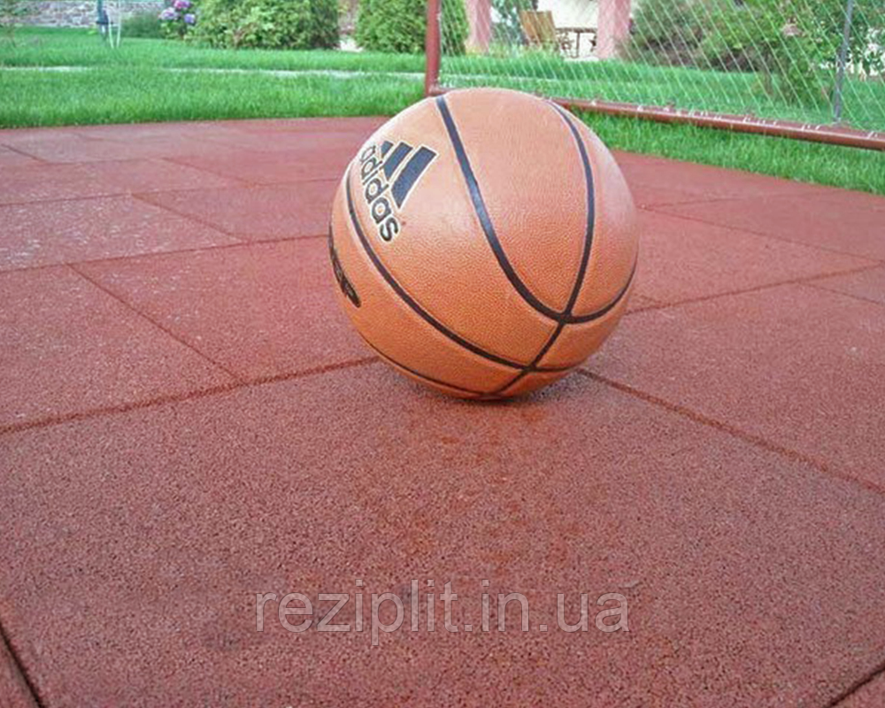 М'яке покриття для спортивного майданчика. Гумова плитка, 30 мм