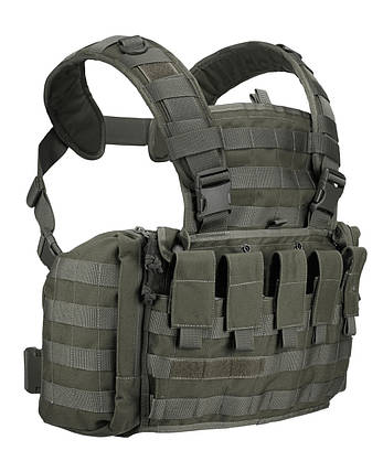 Жилет нагрудний розвантажувальний Tasmanian Tiger Chest RIG MK2 M4, Olive, фото 1