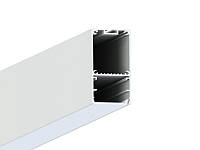 Профиль алюминиевый LEDUA АЛ-44 + рассеиватель для LED ленты подвесной/накладной 2 м Белый