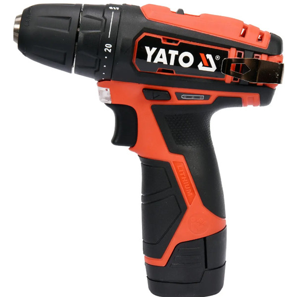 Шуруповерт акумуляторний YATO YT-82901 Li-Ion 12 В, 2 години, крутий. - 30 Нм, патрон he10 мм