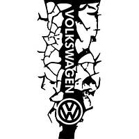 Виниловая наклейка на авто - Полоса Volkswagen трещины размер 20 см