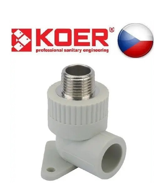 Кут Монтажний Зовнішня Різьба 25х1/2 ПП KOER