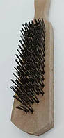 Щетка по металлу 6-рядная, деревянная ручка СТАНДАРТ SWWH0601