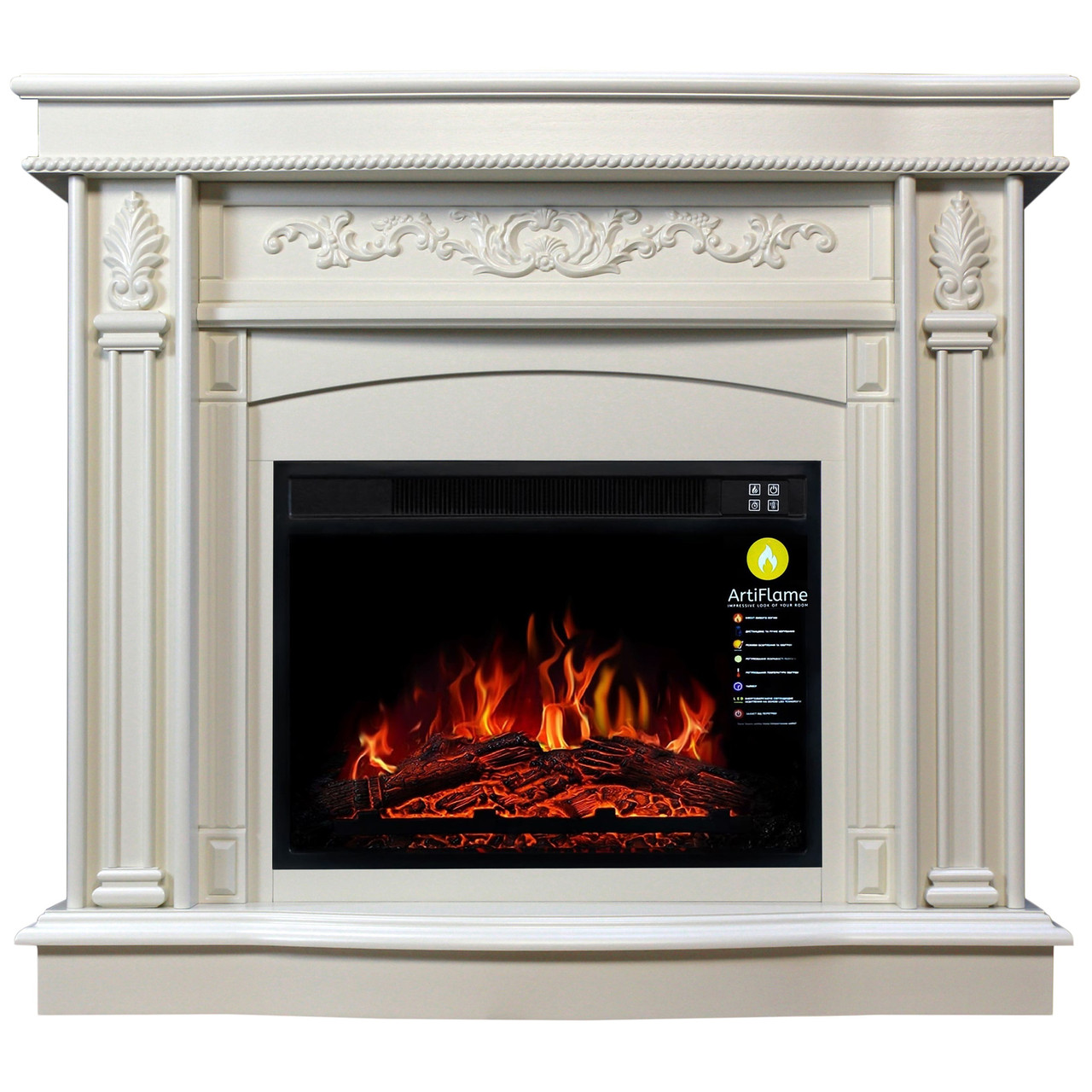 Камінокомплект ArtiFlame CARDINAL AF23S БІЛИЙ ДУБ (зі звуком)