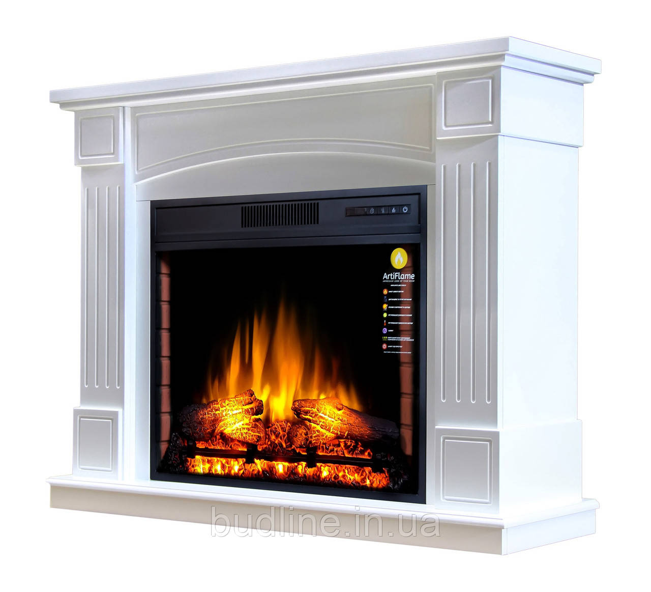 Камінокомплект ArtiFlame BOSTON AF28S БІЛИЙ Б'ЯНКО (зі звуком)
