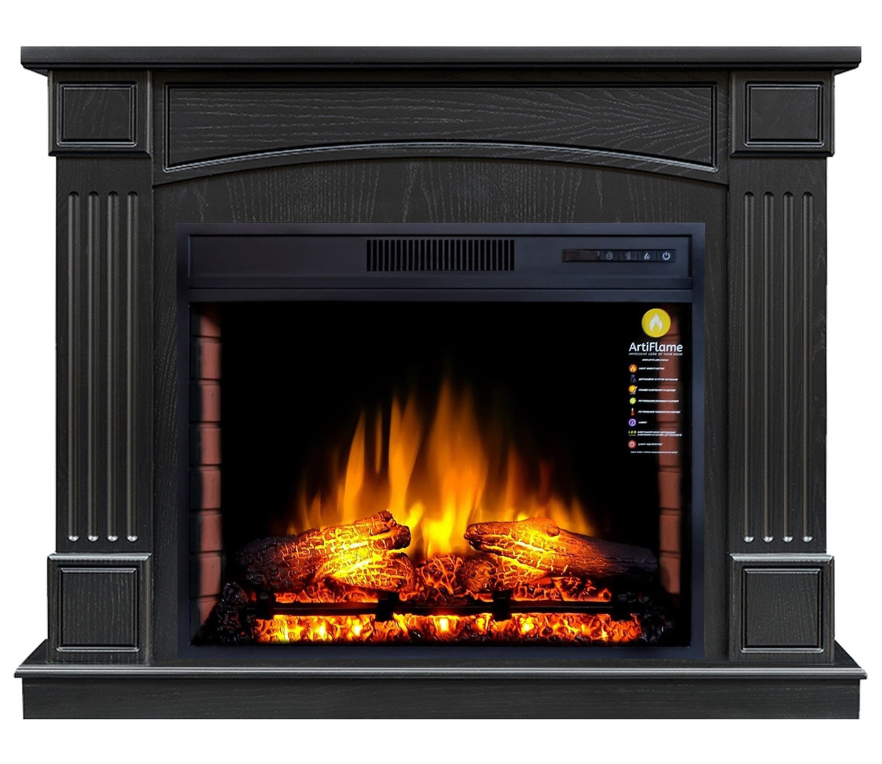 Камінокомплект ArtiFlame BOSTON AF28S ТЕМНИЙ ГОРІХ (зі звуком)