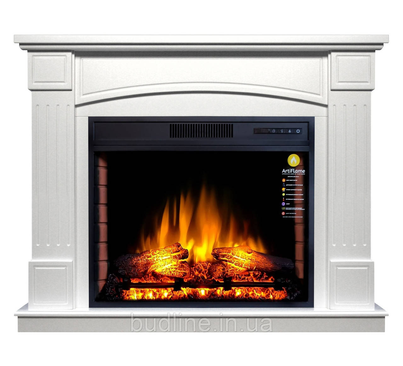 Електрокамін з порталом ArtiFlame BOSTON AF28 БІЛИЙ ДУБ
