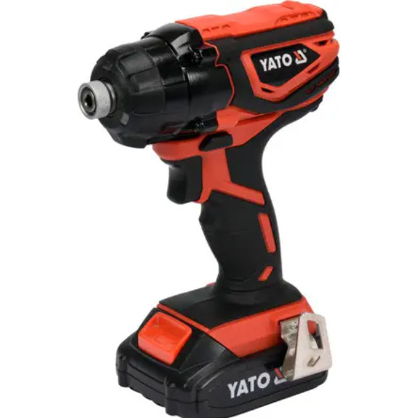 Шуруповерт ударний акумуляторний YATO YT-82800 Li-Ion 18 В, 2 години, крутим. - 160 Нм, патрон з квадр. 1/4"