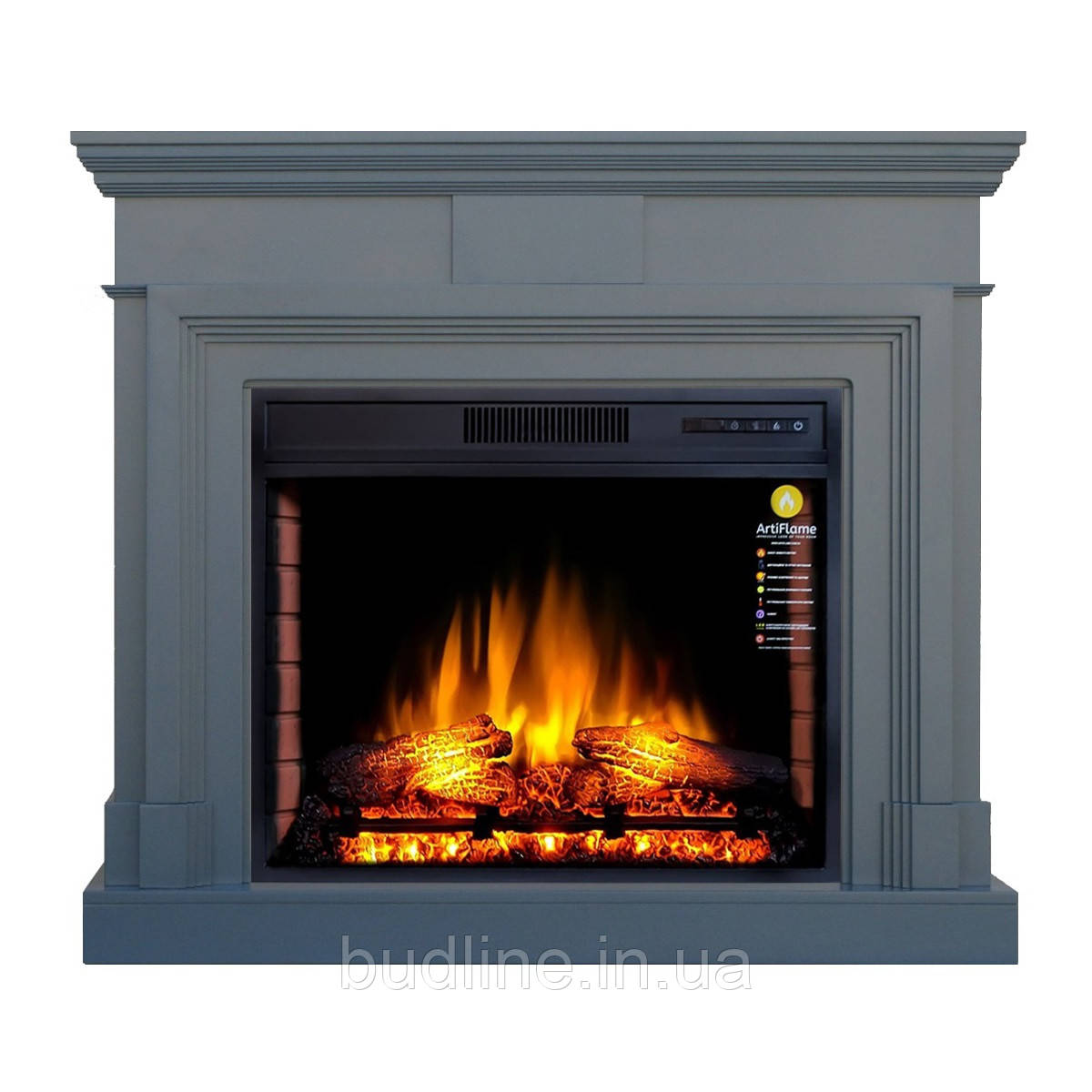 Камінокомплект ArtiFlame STAMFORD AF28S СІРИЙ ГРАФІТ (зі звуком)