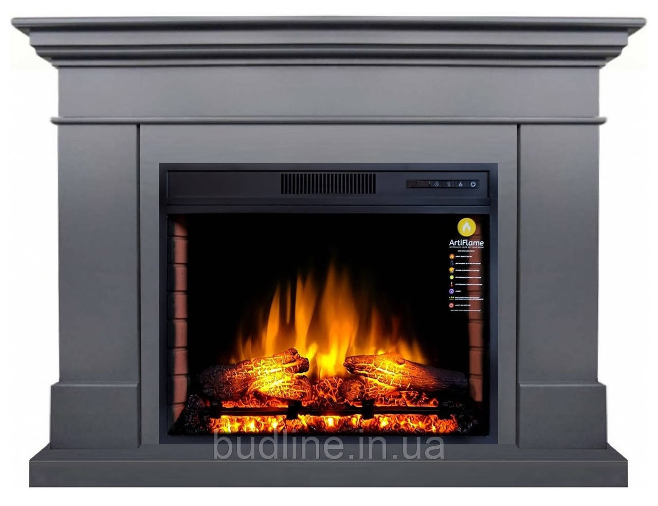 Камінокомплект ArtiFlame SACRAMENTO AF28S СІРИЙ ГРАФІТ (зі звуком)