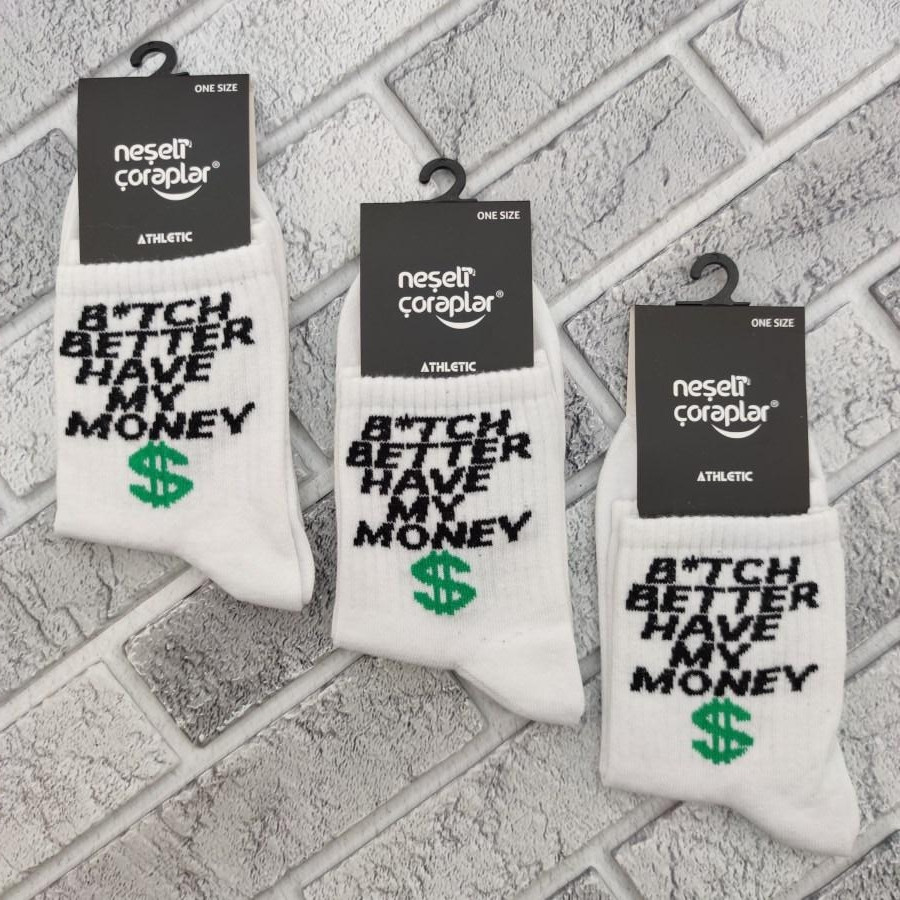 Шкарпетки високі весна/осінь Neseli Coraplar Athletic 422 MONEY Туреччина one size (37-44р) НМД-0510746