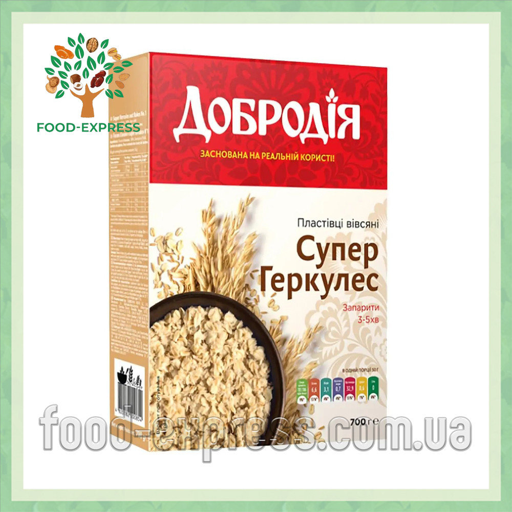 Вівсяні пластівці Добродія Супер геркулес 500г, Україна