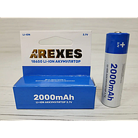 Аккумулятор Arexes аккумуляторная батарейка 18650 Li-Ion 2000 mAh 3.7v