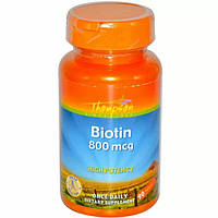 Витамины и минералы Thompson Biotin 800 mcg, 90 таблеток