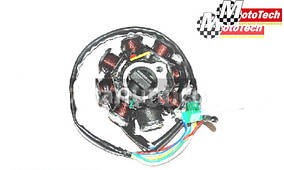 Статор генератора (B133) GY6-125/150cc (Котушки - 7+1) (Провід - 3+2)