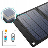 Сонячна панель Solar Charger 21W 5V 2xUSB, для зарядки павербанків та смартфонів, фото 2