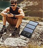 Сонячна панель Solar Charger 21W 5V 2xUSB, для зарядки павербанків та смартфонів, фото 6