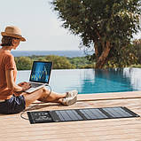 Сонячна панель Solar Charger 21W 5V 2xUSB, для зарядки павербанків та смартфонів, фото 7