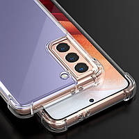 Противоударный прозрачный силиконовый чехол на Samsung Galaxy S21