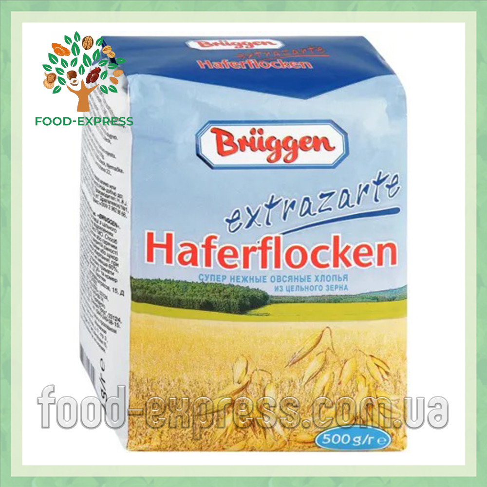 Вівсяні пластівці німецькі Bruggen Extrazarte Haferflocken 500г, Німеччина