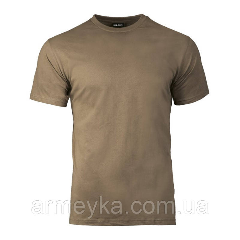 Футболка, US Style, coyote brown, бавовна, Mil-Tec Німеччина