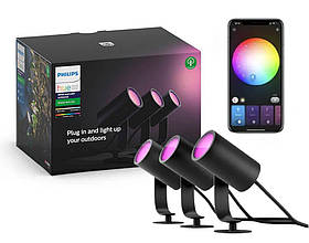 Вуличні світильники Philips Hue Lily White and Color, ZigBee (комплект з 3х світильників + блок живлення)