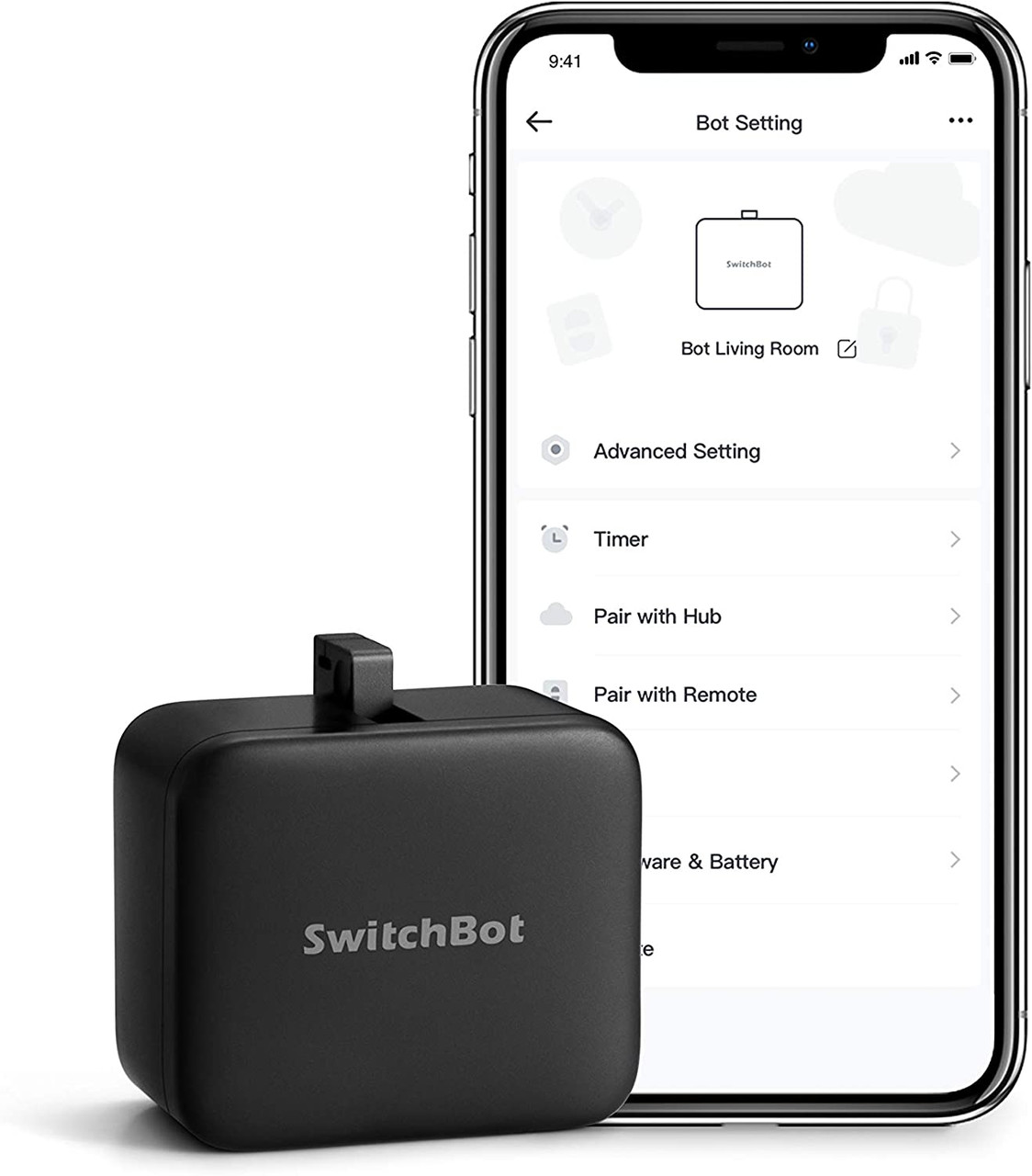SwitchBot Smart Switch Button Pusher - без проводки, бездротової програми або керування таймером, додати