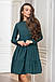 Молодіжне вільне плаття Naomi, темно-зелене, фото 3