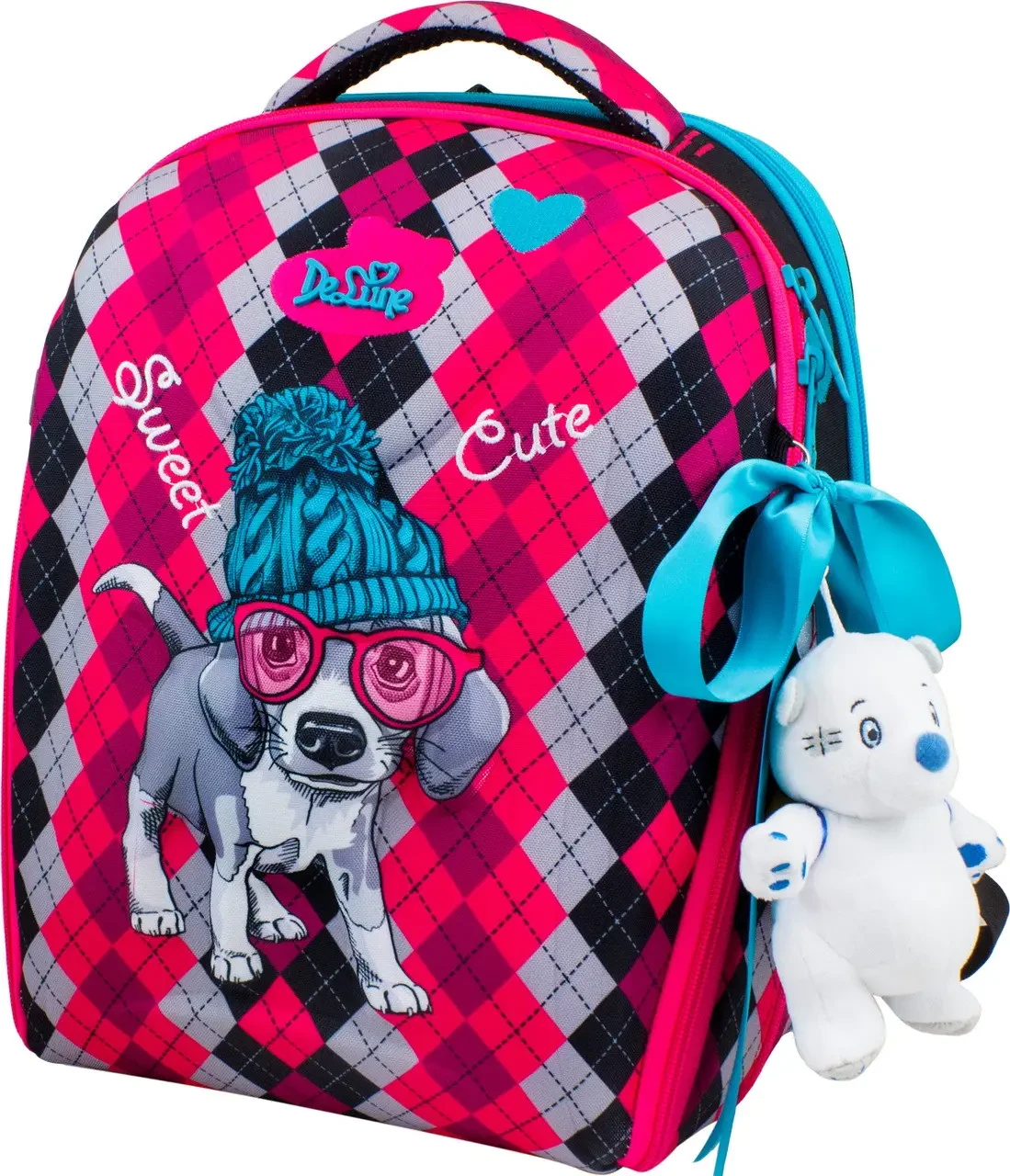 Рюкзак шкільний для дівчинки Delune 7mini-018 (у комплекті пенал і сумка для взуття)